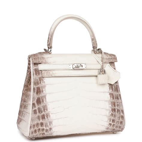 hermes matte niloticus crocodile himalaya kelly retourne 25 white|hermes kelly crocodile.